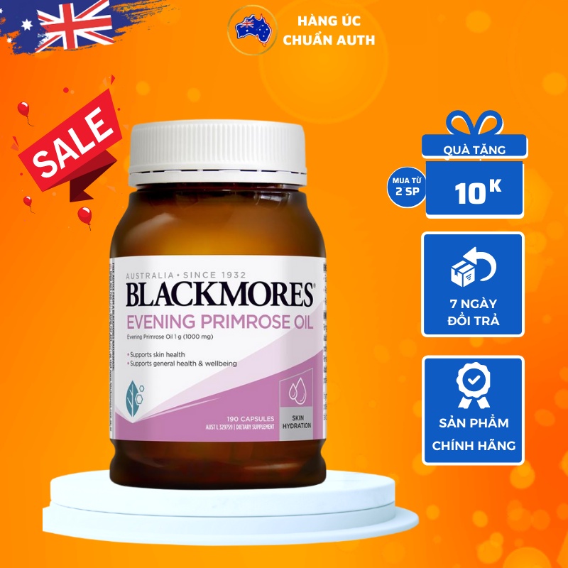 Viên uống Tinh dầu Hoa anh thảo Úc Blackmores Evening Primrose Oil 190 viên