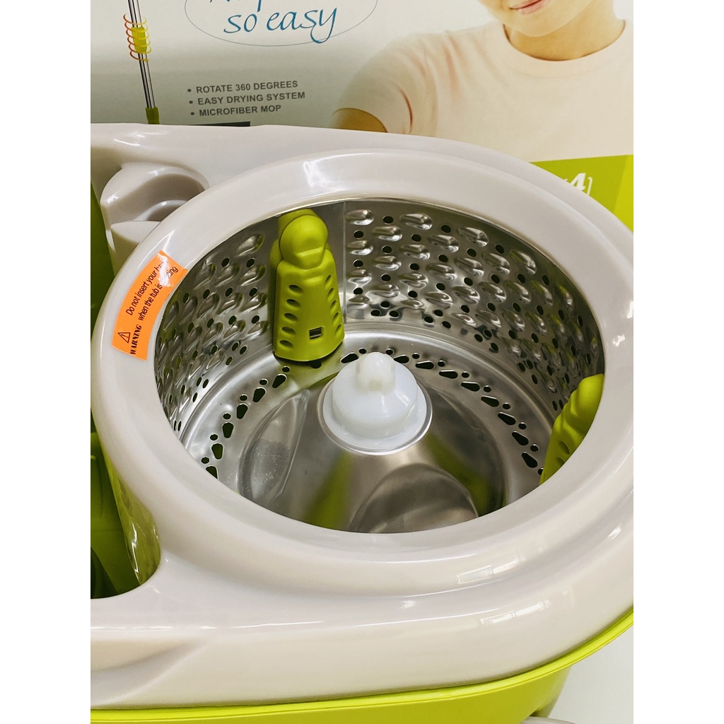 Cây lau nhà 360 độ Lock&Lock Walkable Mop L003 lồng inox