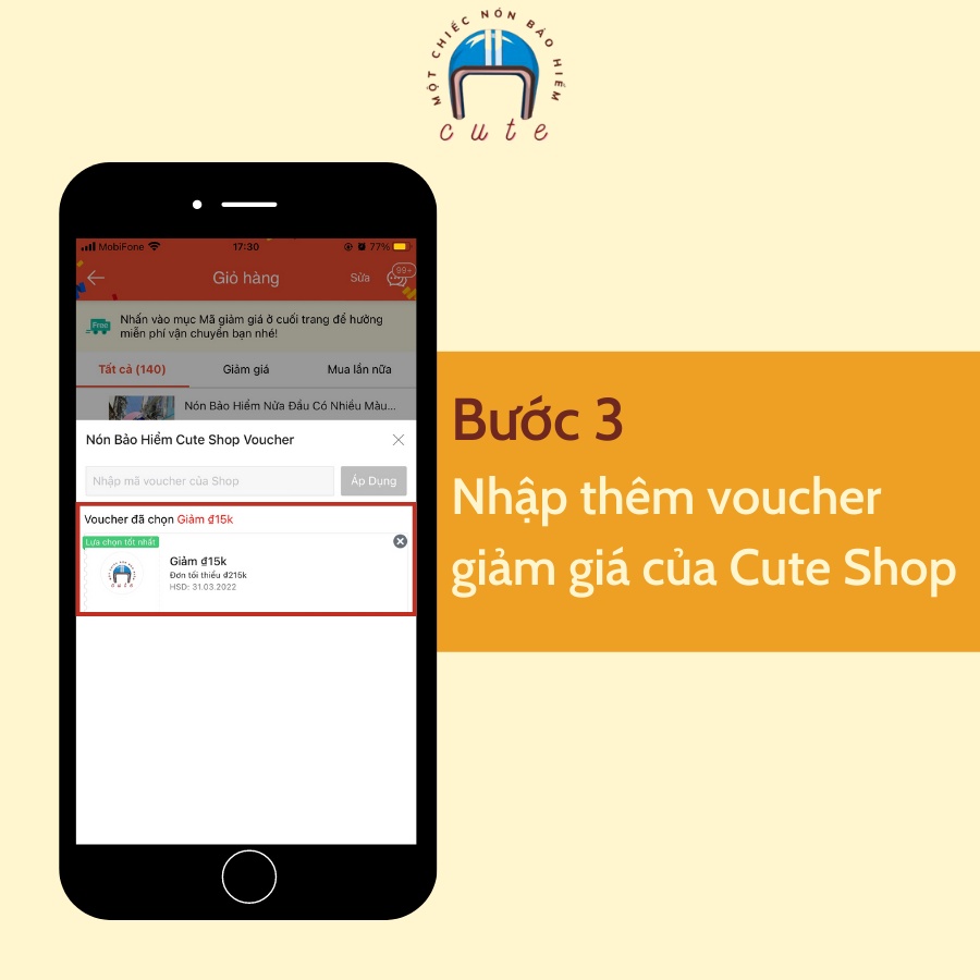 Nón bảo hiểm sơn hai màu hồng tím Cute Shop chất liệu nhựa ABS cứng cáp màu sơn bền bỉ xốp lót cao cấp