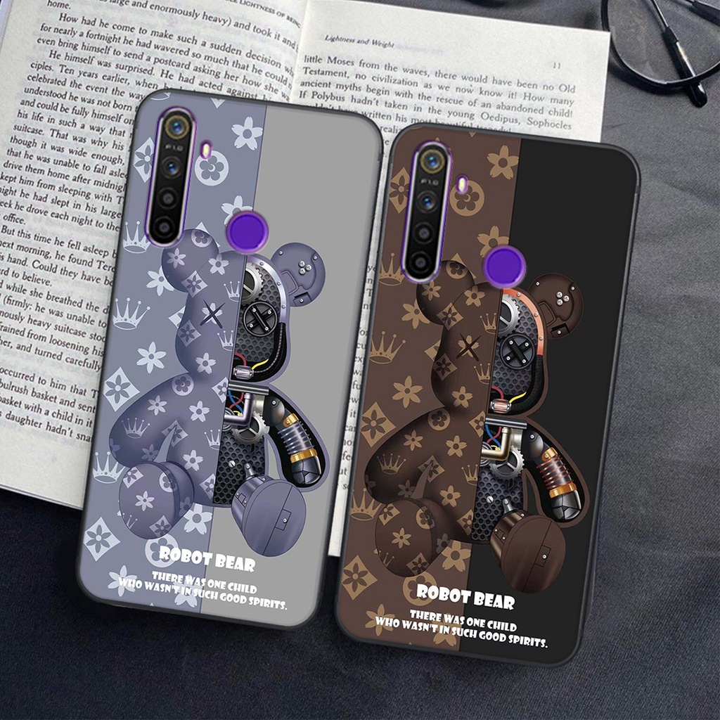 Ốp lưng Realme 5/ 5i / 6i / C3 in hình Gấu nâu - hồng, Gấu Be@rick  cực CUTE, DỄ THƯƠNG