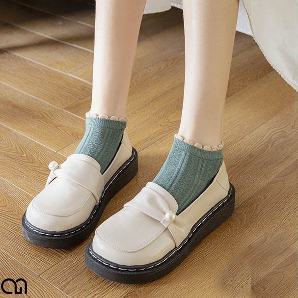 Tất Cổ Ngắn Nữ Họa Tiết Ren Nhiều Màu - Vớ Ren Cổ Thời Trang Unisex Hottrend