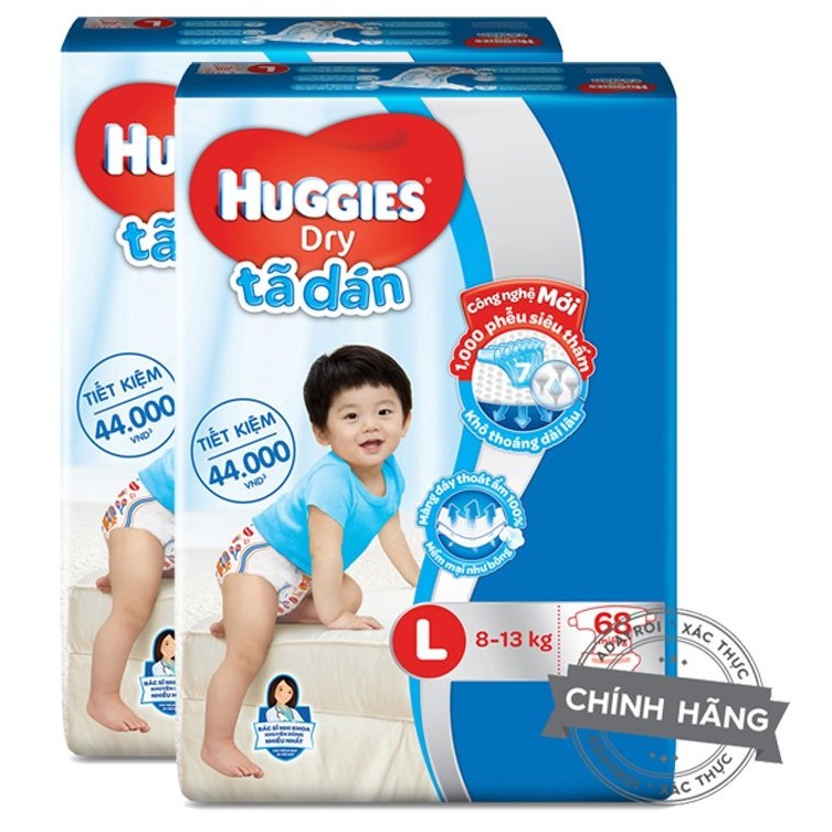 Tã dán Huggies L68 cực đại TA060