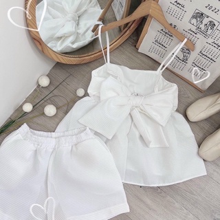 SET ÁO BABYDOLL NƠ XỐP MÀU PASTEL