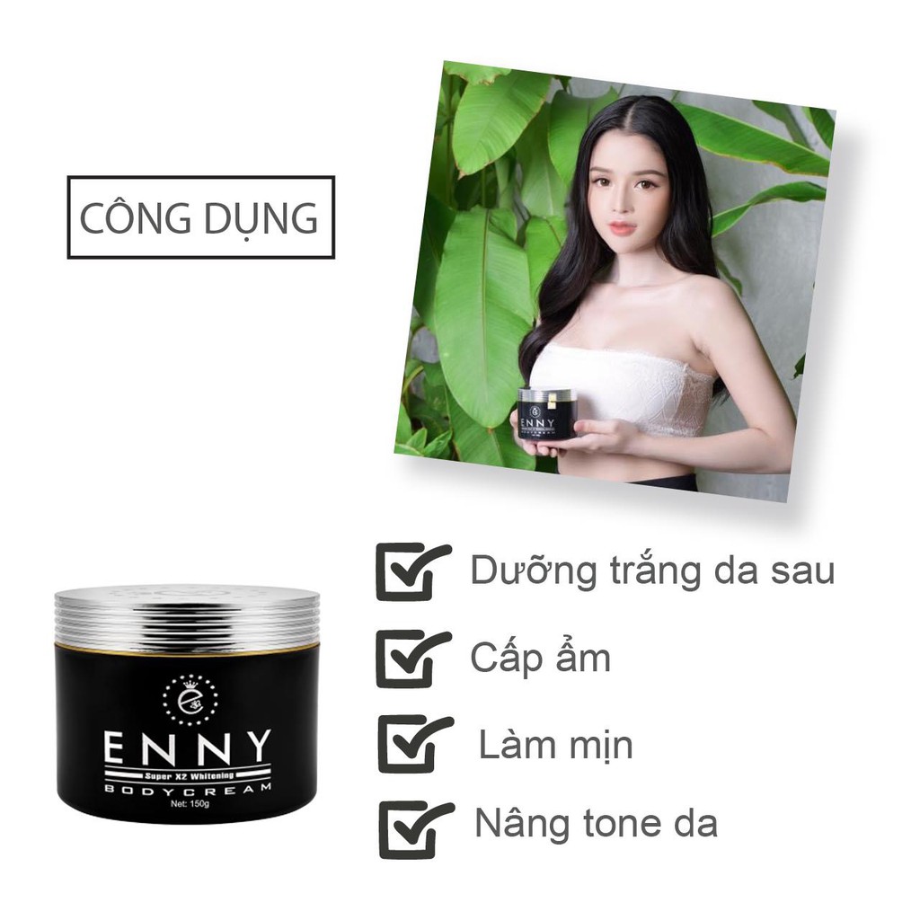 Kem Dưỡng Trắng Da Body Supper X2 ENNY Tặng Kèm Vitamin B1 Hoặc Bột Thảo Mộc