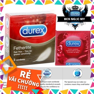 Bao Cao Su SIÊU MỎNG Durex Fetherlite Hộp Nhỏ 3 Cái