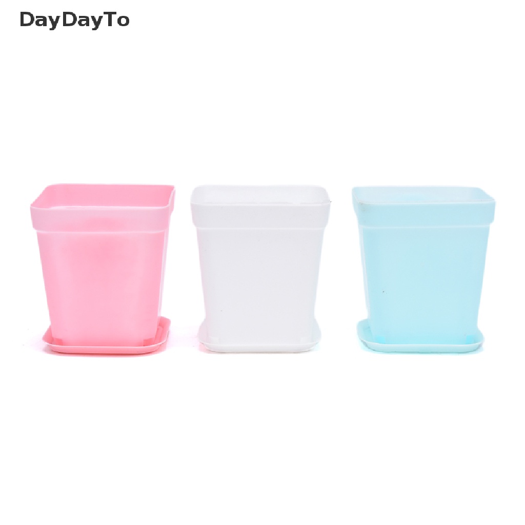 Khay Nhựa Vuông Nhiều Màu Trồng Cây Trang Trí Sân Vườn