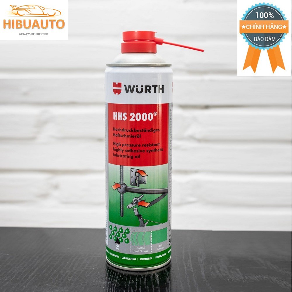 Mỡ Bò Nước Bôi Trơn Chịu Nhiệt - Wurth HHS 2000 500ml W0893106 | HIBUAUTO