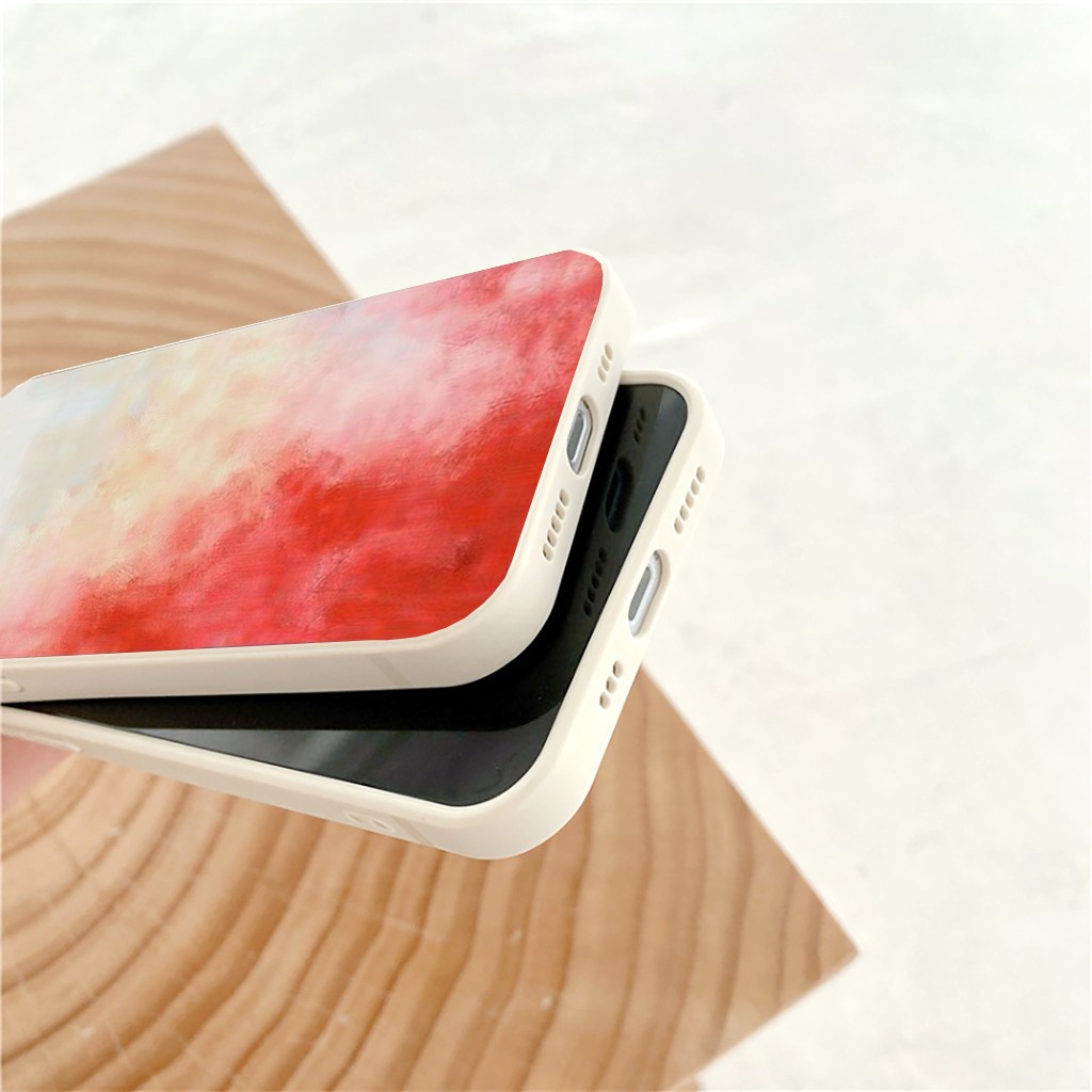 Ốp lưng iphone cạnh vuông hiệu ứng loang màu dành cho iphone 6 đến 14promax - E104