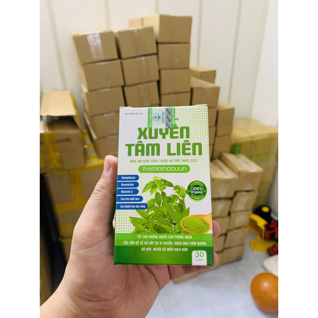 Viên Uống Thảo Mộc XUYÊN TÂM LIÊN - Hỗ Trợ Tăng Sức Đề Kháng