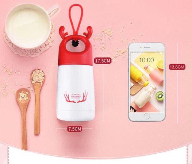 Bình giữ nhiệt thú dễ thương dung tích 330ml quà tặng sáng tạo