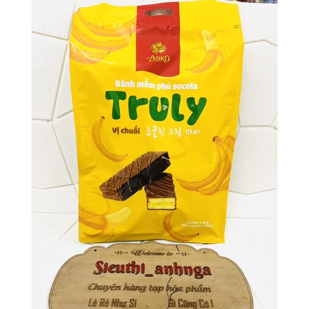 Bánh Mềm Phủ Socola Truly Anko Gói 400G