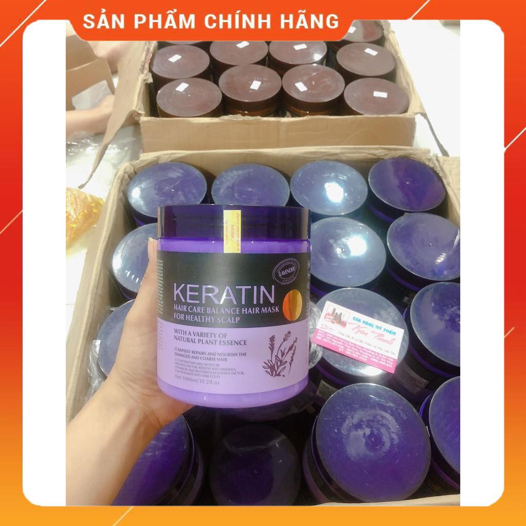 DẦU HẤP Ủ TÓC KERATIN màu tím HÀN QUỐC 1000ML