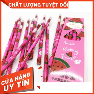 Đồ dùng học tập, quà tặng cho con: Bộ 12 bút chì hoa quả Senior writing color - KKstore