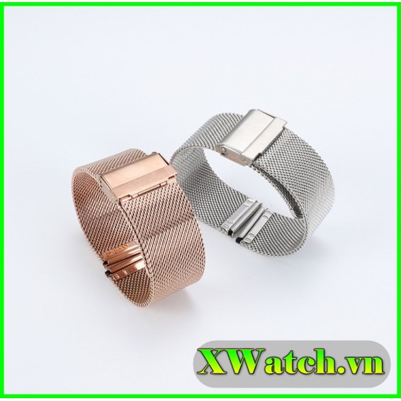 Dây đồng hồ thép lưới Mesh cực bền, chống gỉ, chống oxy hóa, chống phai màu 12mm 14mm 16mm 18mm 20mm 22mm 24mm