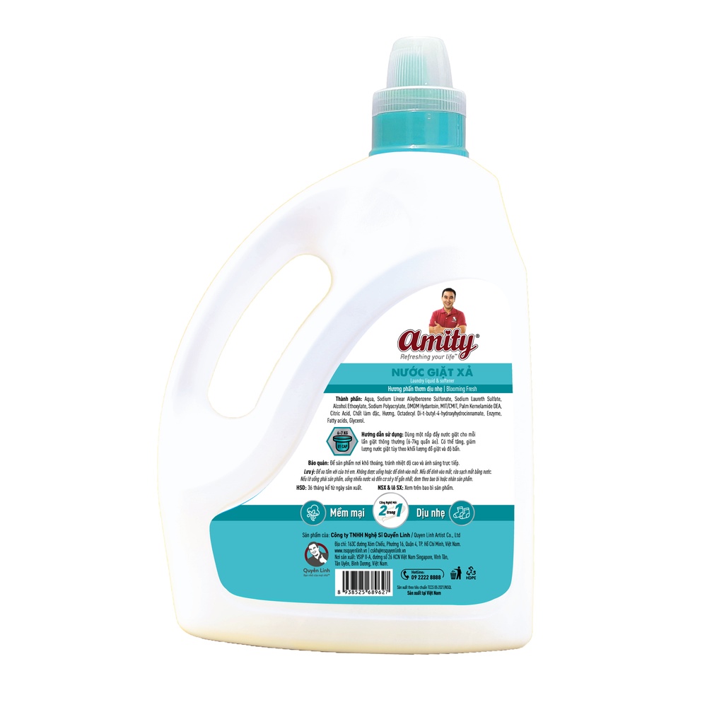 Nước giặt xả AMITY 2 trong 1 - 5kg - Nhiều mùi hương