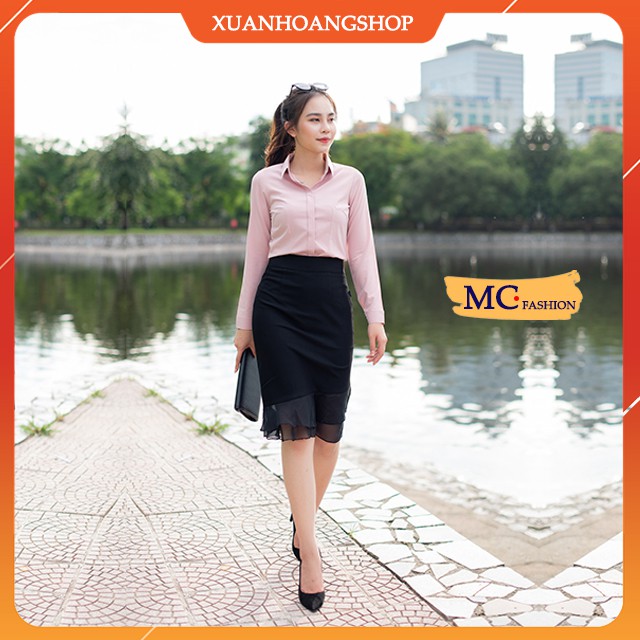 Chân Váy Công Sở Mc Fashion Nữ, Đuôi Cá, Dáng Dài, Ôm, Lưng Cao, Màu Đen, Chất Vải Đẹp, Không Có Túi, Cv0331 | BigBuy360 - bigbuy360.vn