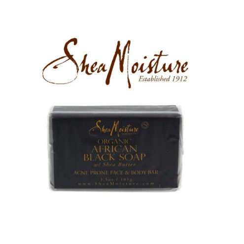 [Có sẵn] XÀ PHÒNG ĐEN NGĂN NGỪA - GIẢM MỤN LƯNG SHEA MOISTURE AFRICAN BLACK SOAP 230gr