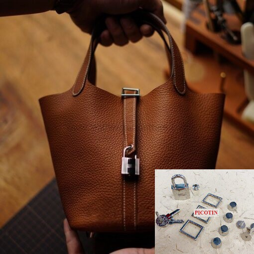 khoá túi H Picotin luxury- phụ kiện làm đồ da túi ví handmade