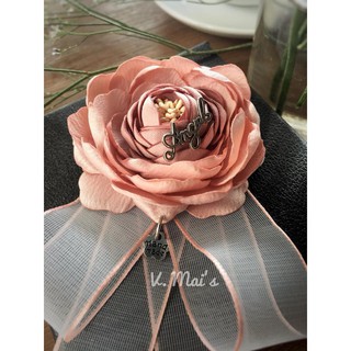CÀI ÁO handmade HOA HỒNG HÀN QUỐC