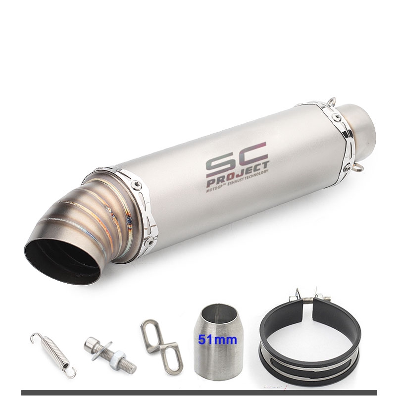 Ống Pô Giảm Thanh Cho Xe Mô Tô 38-51mm SC Tiện Dụng