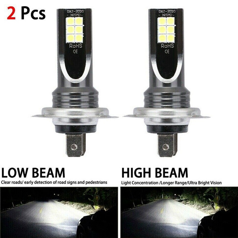 2 Bóng Đèn Pha LED H7 1000LM 6000K#K0