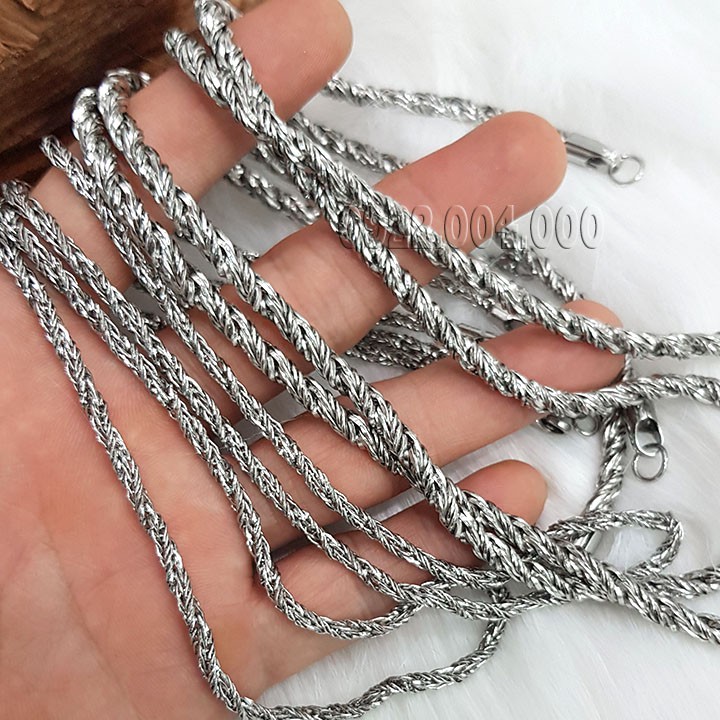 Dây chuyền nam kiểu bảng tròn bết sợi DZ1501.
