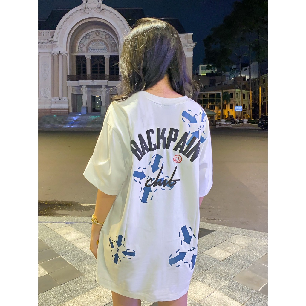Áo thun TSUN Backpain Club - White - Unisex