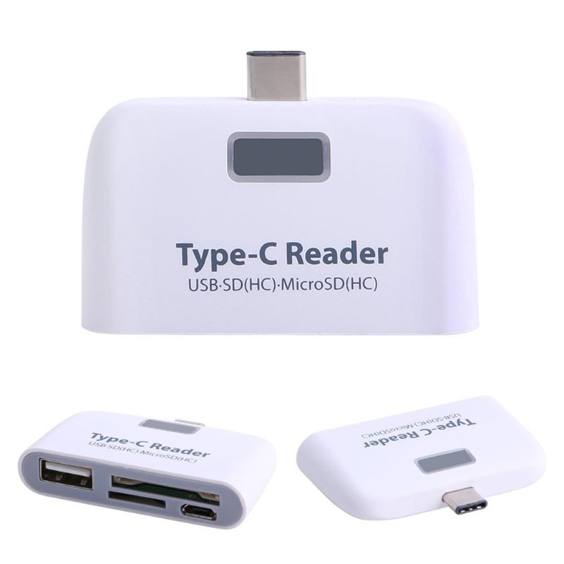 Đầu Đọc Thẻ Nhớ Usb 3.1 Type C Usb-c Tf Micro Sd Otg 3 Trong 1 Cho Macbook Điện Thoại Tablet