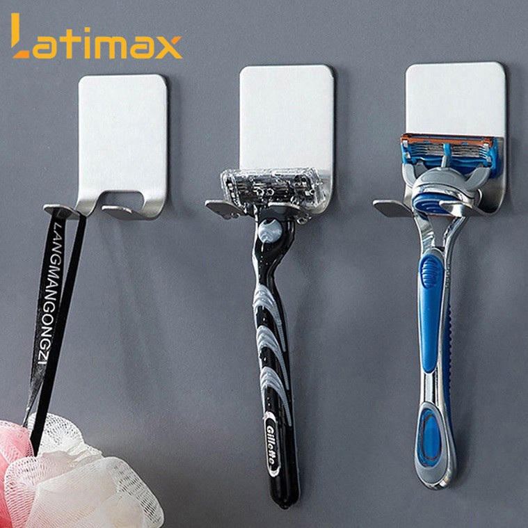 Móc Treo Dao Cạo Râu, Phích Cắm Và Đồ Đạc dán tường Latimax Inox 304 Cao Cấp