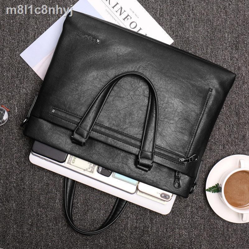 French COW mới túi xách nam công sở giản dị cặp thời trang đeo vai ba lô đi tác | BigBuy360 - bigbuy360.vn