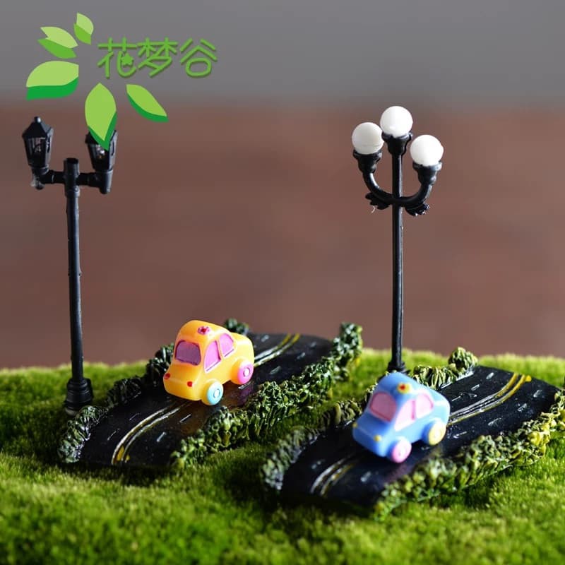 Đèn đường trang trí phụ kiện tiểu cảnh, terrarium, sen đá, xương rồng, charm slime