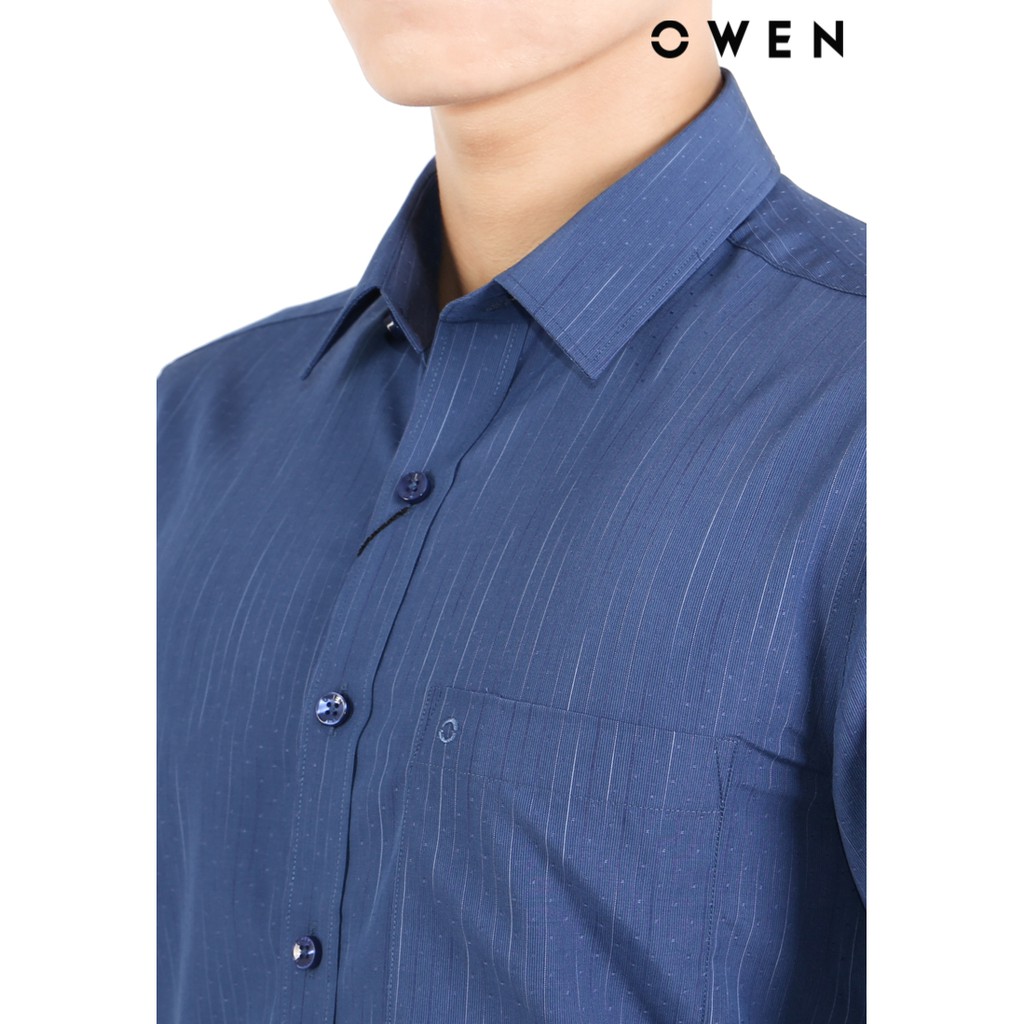 Áo Sơ mi dài tay Owen Bamboo Regularfit màu xanh - AR20878DT
