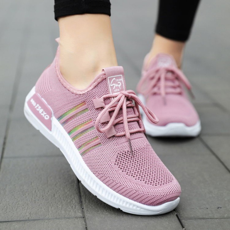 Loại 1 + VIDEO  Giày thể thao sneaker nữ thiết kế  viền 7 màu đế siêu nhẹ SEO