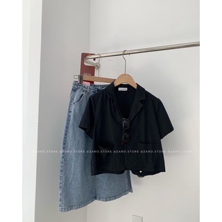 Áo blazer ngắn tay [Hình thật]