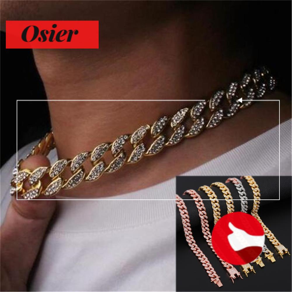 vòng cổ Đính Đá Bản Rộng 12mm Cho Nam Và Nữ