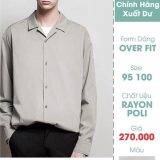 Áo Sơ Mi Nam Dài Tay Over Fit Vải Rayon Chính Hãng Xuất Dư Hàn FO76SHOP