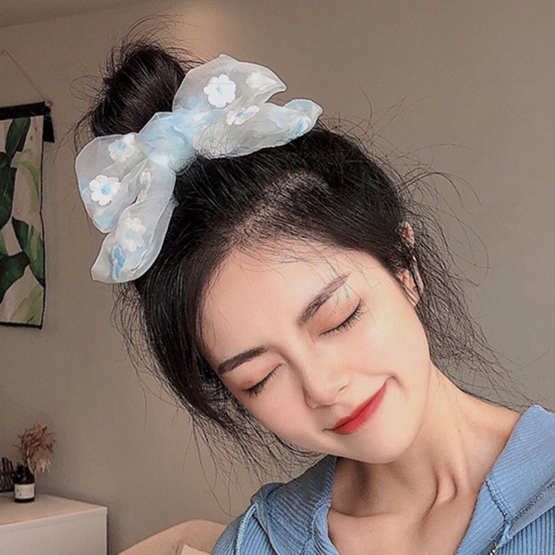 Kẹp Tóc Phối Ren Hoa Thời Trang Dễ Thương Cho Nữ