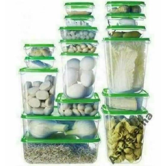 Bộ set 17 hộp nhựa đựng thức ăn để tủ lạnh.
