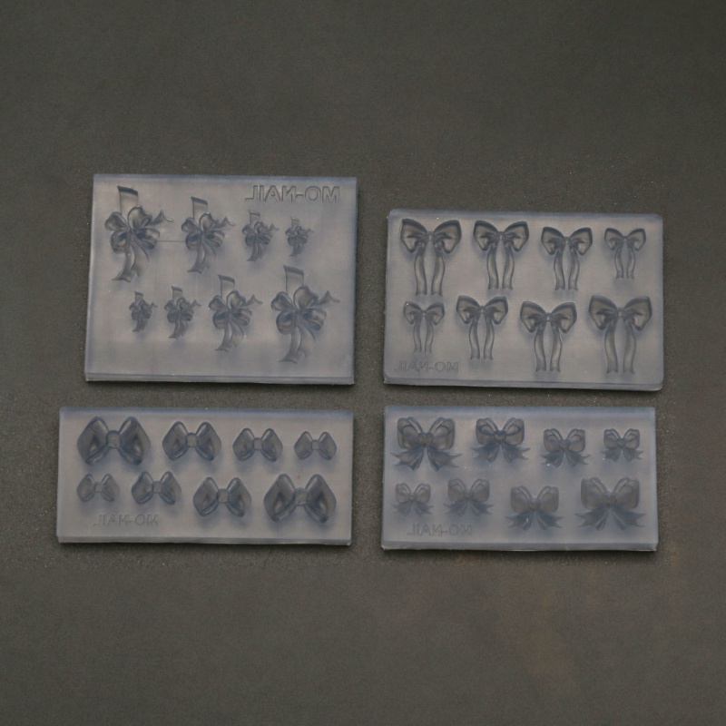 [Hàng mới về] Khuôn silicon đổ nhựa resin làm nơ bướm ruy băng trang trí móng tay nghệ thuật siêu nhỏ