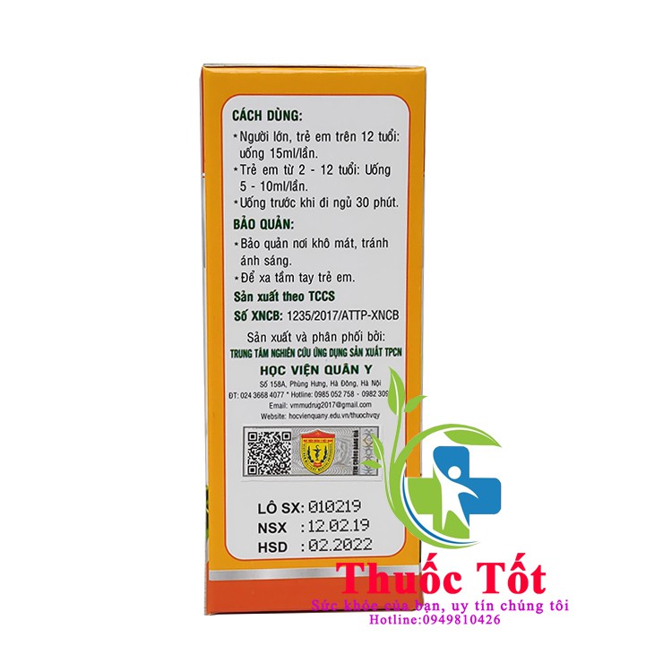 Siro Laroxen Học Viện Quân Y -Cho Giấc Ngủ Ngon