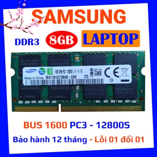 Mua ram dd3 8gb laptop samsung BUS 1600mhz pc3 12800s tháo máy laptop dùng lướt hàng đẹp bảo hành 12 tháng