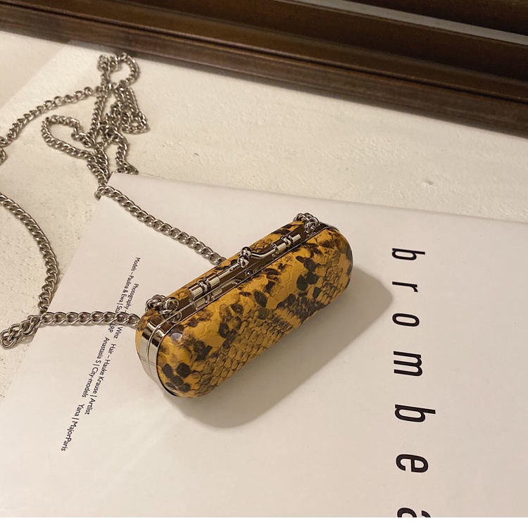 [Hàng mới về] Túi đựng son môi họa tiết da rắn thiết kế thời trang