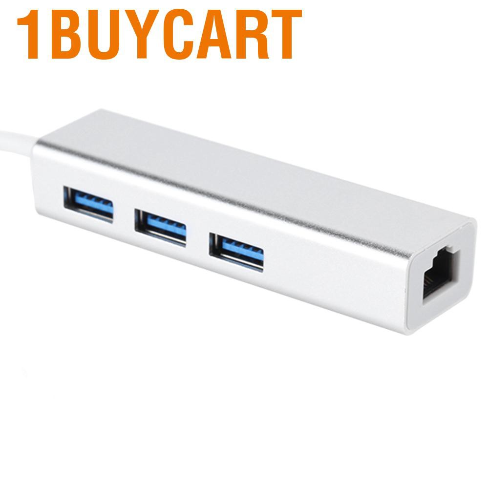 Cáp Chuyển Đổi Usb 3.0 Sang 3 Cổng 10 / 100 1000 Mbps Rj45 Gigabit Type C Lan Cho Win Xp Vista Win7 Win8 Win8.1 Win10 Os X Android Linux