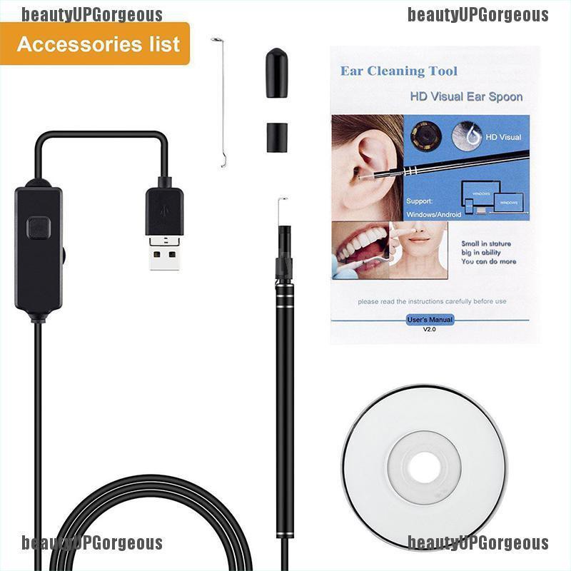 (Hàng Mới Về) Bộ Dụng Cụ Lấy Ráy Tai Có Đèn Led Kỹ Thuật Số