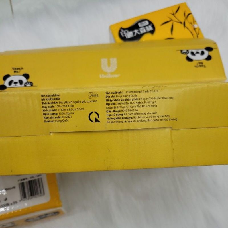Khăn giấy gấu trúc 4 lớp hàng Công Ty