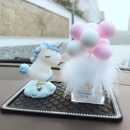 Bộ kỳ lân lò xo nhún nhảy đáng yêu trang trí bảng điều khiển xe hơi