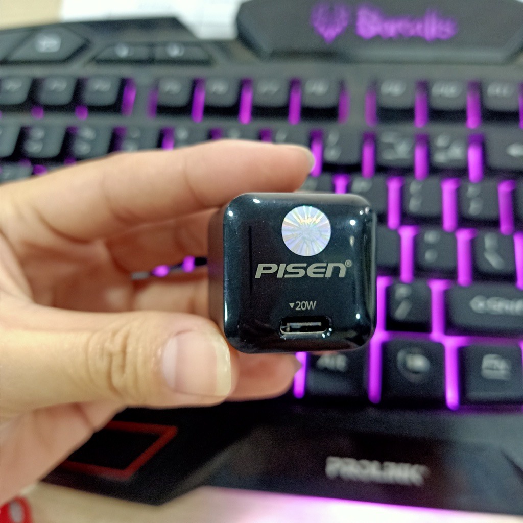 Củ Cục Sạc Nhanh Pisen 🔥Zin🔥 Quick PD3.0, QC4.0 20W Jack Type C - Bảo Hành 12 Tháng