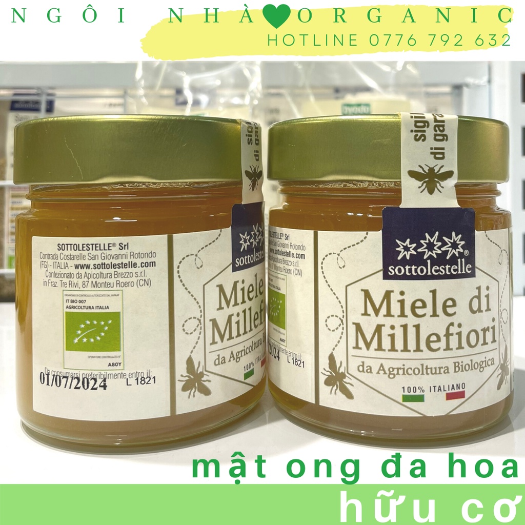 Mật ong đa hoa hữu cơ Sottolestelle 280g