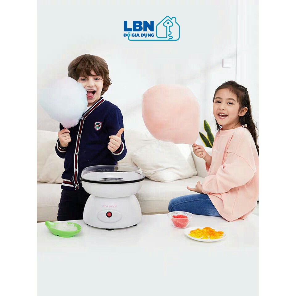 [CÓ SẴN] MÁY LÀM KẸO BÔNG GÒN HÃNG PINK BUNNY CANDY COTTON MINI TIỆN LỢI THÔNG MINH