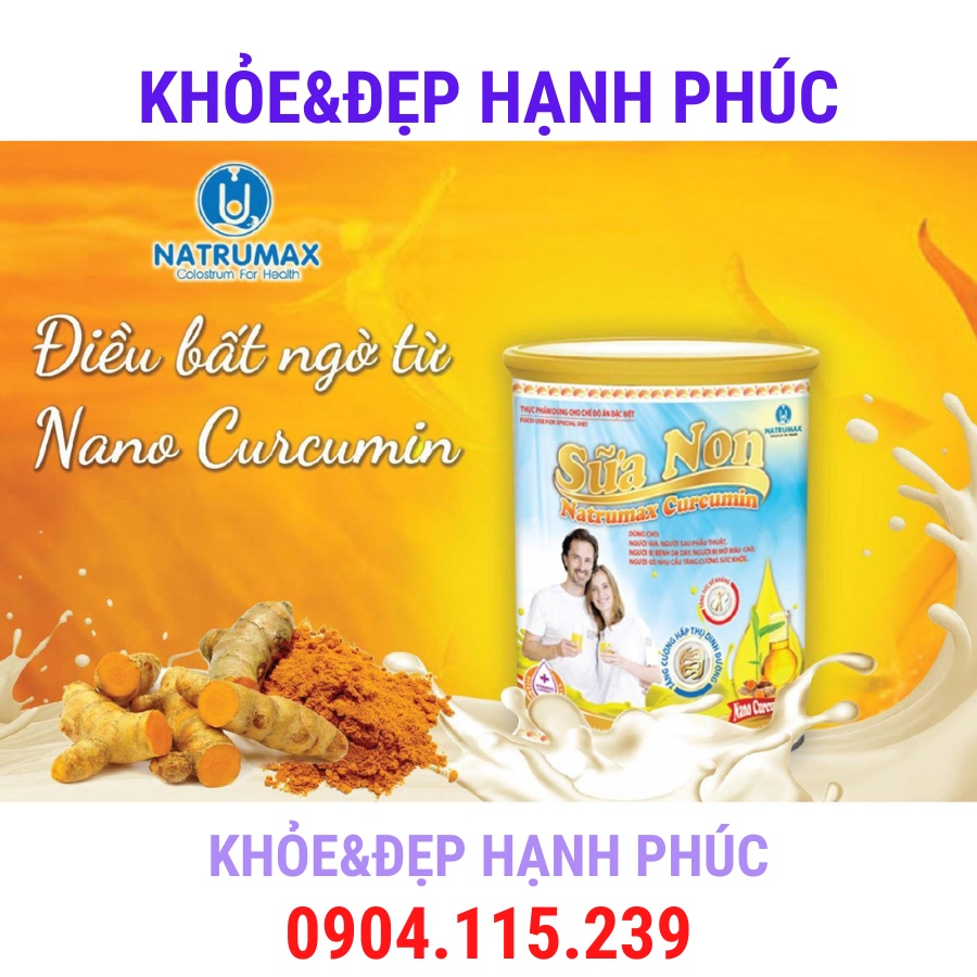 Sữa non natrumax curcumin hỗ trợ dạ dày – 800 gr/hộp